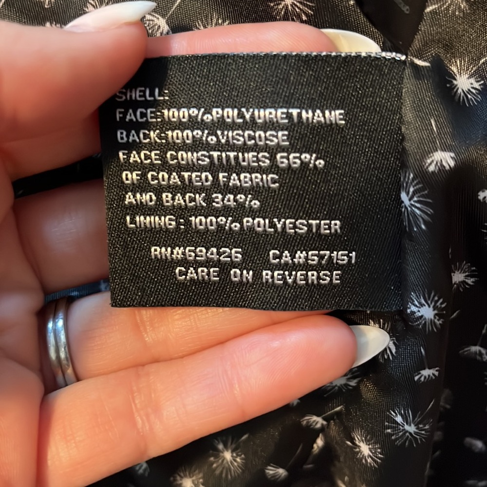 Black Rivet Pleather Jacket - Picture 4 of 4